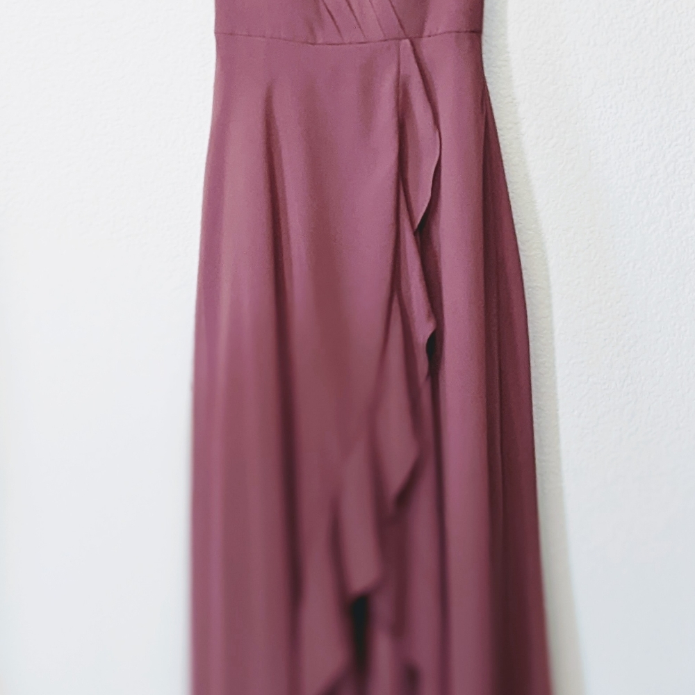 🔥SALE🔥 Sorella Vita Dusty Mauve Prom Dress Maxi Hi Low Evening Long Gown sz.8 - Picture 15 of 16